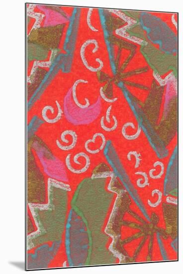 Abstract Pattern-Found Image Press-Mounted Giclee Print