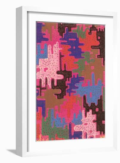 Abstract Pattern-Found Image Press-Framed Giclee Print