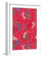 Abstract Pattern-Found Image Press-Framed Giclee Print