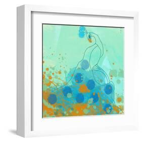 Abstract Peacock-Irena Orlov-Framed Art Print