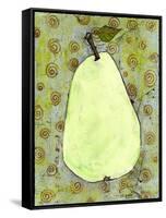 Abstract Pear With Swirls-Blenda Tyvoll-Framed Stretched Canvas