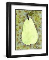 Abstract Pear With Swirls-Blenda Tyvoll-Framed Art Print