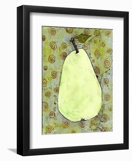 Abstract Pear With Swirls-Blenda Tyvoll-Framed Art Print