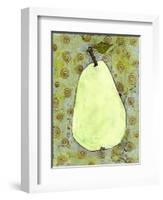 Abstract Pear With Swirls-Blenda Tyvoll-Framed Art Print