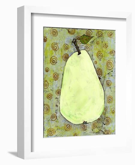 Abstract Pear With Swirls-Blenda Tyvoll-Framed Art Print