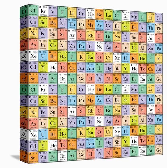 Abstract Periodic Table. Vector Illustration.-FabianGame-Stretched Canvas