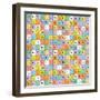 Abstract Periodic Table. Vector Illustration.-FabianGame-Framed Art Print