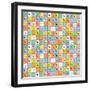 Abstract Periodic Table. Vector Illustration.-FabianGame-Framed Art Print