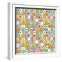 Abstract Periodic Table. Vector Illustration.-FabianGame-Framed Art Print