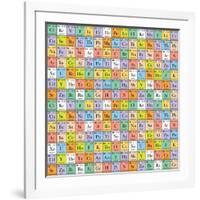 Abstract Periodic Table. Vector Illustration.-FabianGame-Framed Art Print