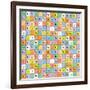 Abstract Periodic Table. Vector Illustration.-FabianGame-Framed Art Print