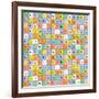 Abstract Periodic Table. Vector Illustration.-FabianGame-Framed Art Print