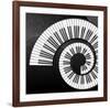 Abstract Piano Keys Spiral-null-Framed Art Print