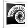 Abstract Piano Keys Spiral-null-Framed Art Print