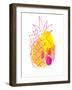 Abstract Pineapple-Jennifer McCully-Framed Art Print