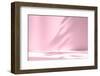 Abstract Pink Color Gradient Studio Background for Product Presentation. Empty Room with Shadows Of-Lyubov Smirnova-Framed Photographic Print