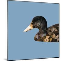 Abstract Polygonal Vector Illustration. Portrait of Duck-Jan Fidler-Mounted Art Print