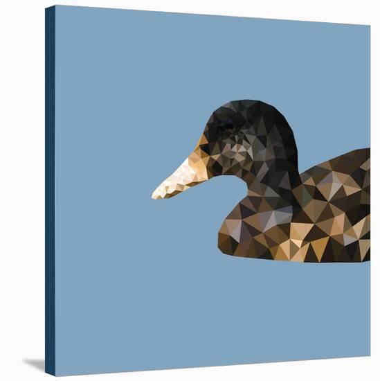 Abstract Polygonal Vector Illustration. Portrait of Duck-Jan Fidler-Stretched Canvas