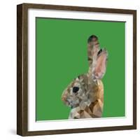 Abstract Polygonal Vector Illustration. Portrait of Rabbit-Jan Fidler-Framed Photographic Print