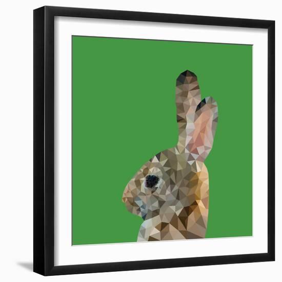 Abstract Polygonal Vector Illustration. Portrait of Rabbit-Jan Fidler-Framed Photographic Print