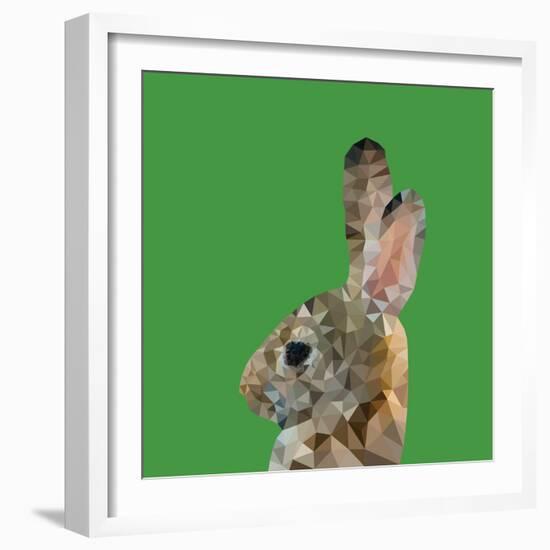 Abstract Polygonal Vector Illustration. Portrait of Rabbit-Jan Fidler-Framed Photographic Print