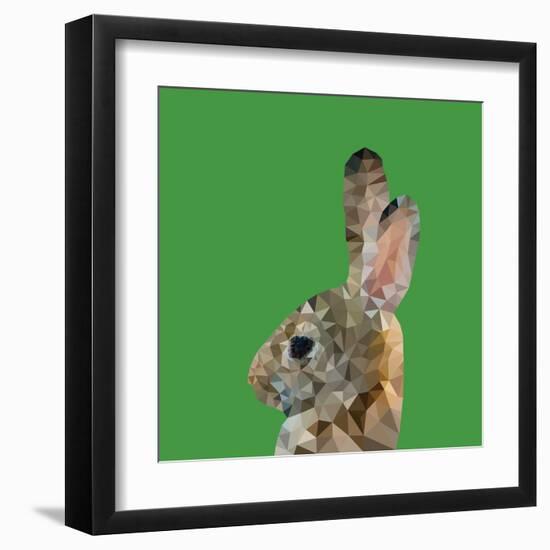 Abstract Polygonal Vector Illustration. Portrait of Rabbit-Jan Fidler-Framed Premium Photographic Print