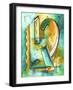 Abstract PoP Art Teal-Megan Aroon Duncanson-Framed Art Print