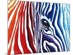 Abstract Pop Zebra-Megan Aroon Duncanson-Mounted Art Print