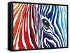 Abstract Pop Zebra-Megan Aroon Duncanson-Framed Stretched Canvas