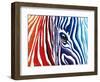 Abstract Pop Zebra-Megan Aroon Duncanson-Framed Art Print