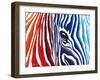 Abstract Pop Zebra-Megan Aroon Duncanson-Framed Art Print