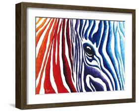 Abstract Pop Zebra-Megan Aroon Duncanson-Framed Art Print