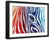 Abstract Pop Zebra-Megan Aroon Duncanson-Framed Art Print