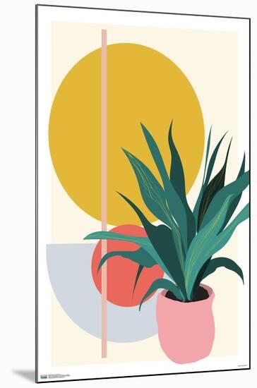 Abstract Potted Plant-Trends International-Mounted Poster