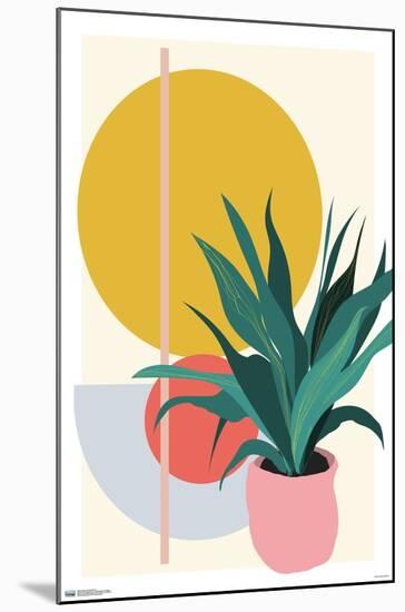 Abstract Potted Plant-Trends International-Mounted Poster