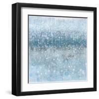 Abstract Rain Slate Blue-Danhui Nai-Framed Art Print