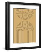 Abstract Rainbow Ochre-Leah Straatsma-Framed Art Print