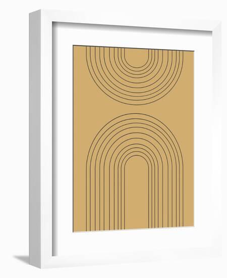 Abstract Rainbow Ochre-Leah Straatsma-Framed Art Print