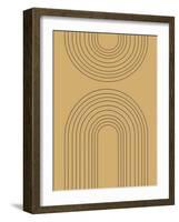 Abstract Rainbow Ochre-Leah Straatsma-Framed Art Print