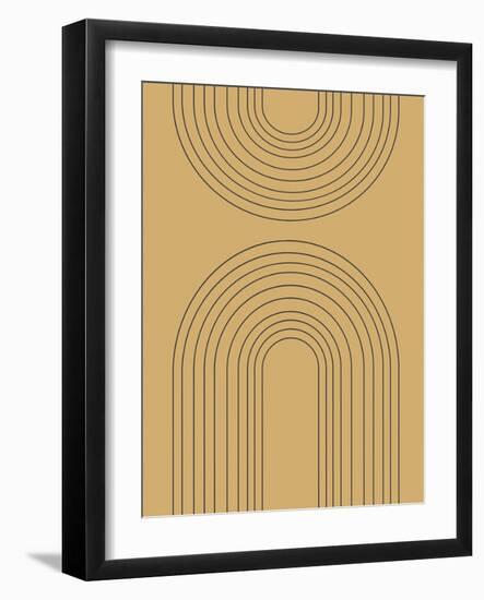 Abstract Rainbow Ochre-Leah Straatsma-Framed Art Print