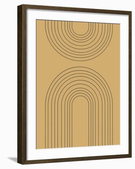 Abstract Rainbow Ochre-Leah Straatsma-Framed Art Print