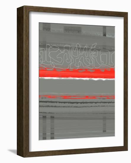 Abstract Red 3-NaxArt-Framed Art Print