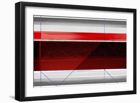 Abstract Red and Brown-NaxArt-Framed Art Print