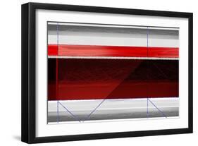 Abstract Red and Brown-NaxArt-Framed Art Print