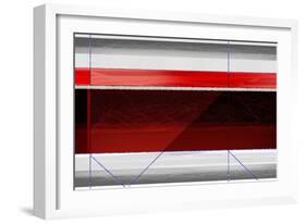 Abstract Red and Brown-NaxArt-Framed Art Print