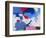 Abstract, Red, Blue-Patricia Brown-Framed Giclee Print