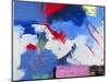 Abstract, Red, Blue-Patricia Brown-Mounted Giclee Print