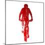 Abstract Red Mountain Biking-Michal Sanca-Mounted Art Print