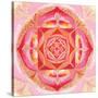 Abstract Red Painted Picture With Circle Pattern, Mandala Of Muladhara Chakra-shooarts-Stretched Canvas