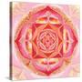 Abstract Red Painted Picture With Circle Pattern, Mandala Of Muladhara Chakra-shooarts-Stretched Canvas